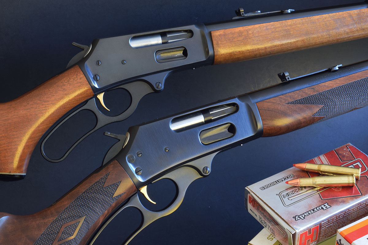 Both the 1980 Marlin (top) and Ruger’s new rendition show excellent (flat) receiver polish and bluing.